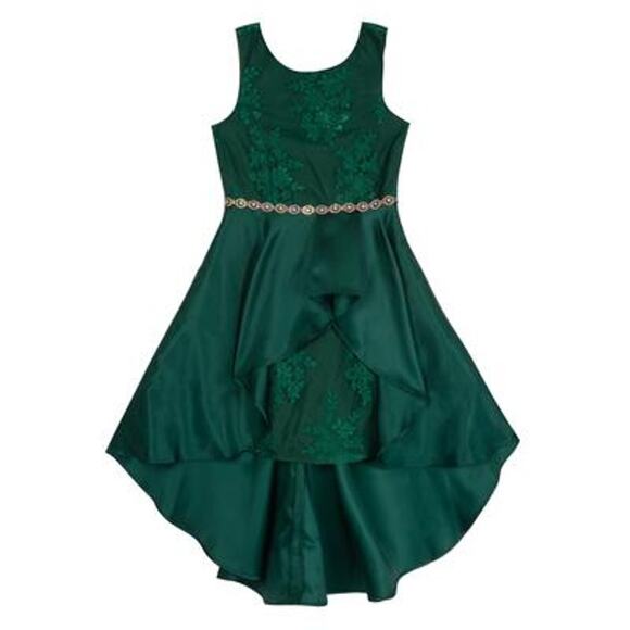 Rare Editions Girls High-Low Mikado Dress Asymmetrical Overlay Size 10 NWT - Picture 1 of 3